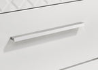 Coaster 224941Q-S4 4 pc Ives white high gloss finish wood LED accent lighting queen bedroom set diamond pattern accents
