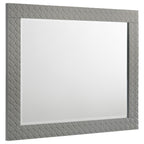 Coaster 224971Q-S4 4 pc Ives grey high gloss finish wood LED accent lighting queen bedroom set diamond pattern accents