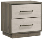 Coaster 224981Q-S4 4 pc Fenwick grey oak / almond finish wood mid-century modern queen bedroom set