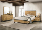 Coaster 225001Q-S4 4 pc Kaywood weathered brown / natural pine finish wood queen bedroom set