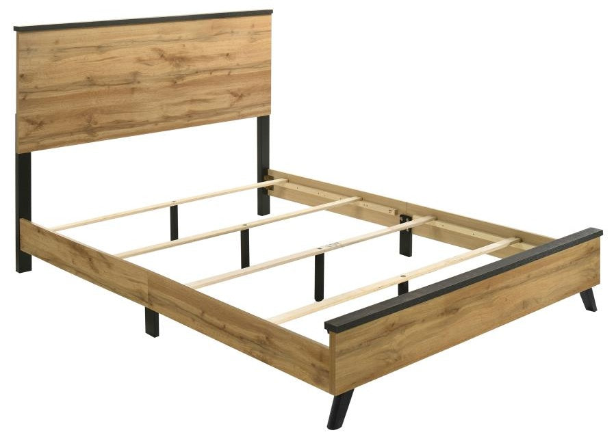 Coaster 225001Q-S4 4 pc Kaywood weathered brown / natural pine finish wood queen bedroom set
