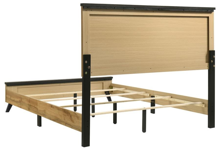 Coaster 225001Q-S4 4 pc Kaywood weathered brown / natural pine finish wood queen bedroom set
