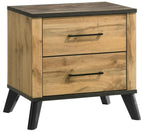 Coaster 225001Q-S4 4 pc Kaywood weathered brown / natural pine finish wood queen bedroom set