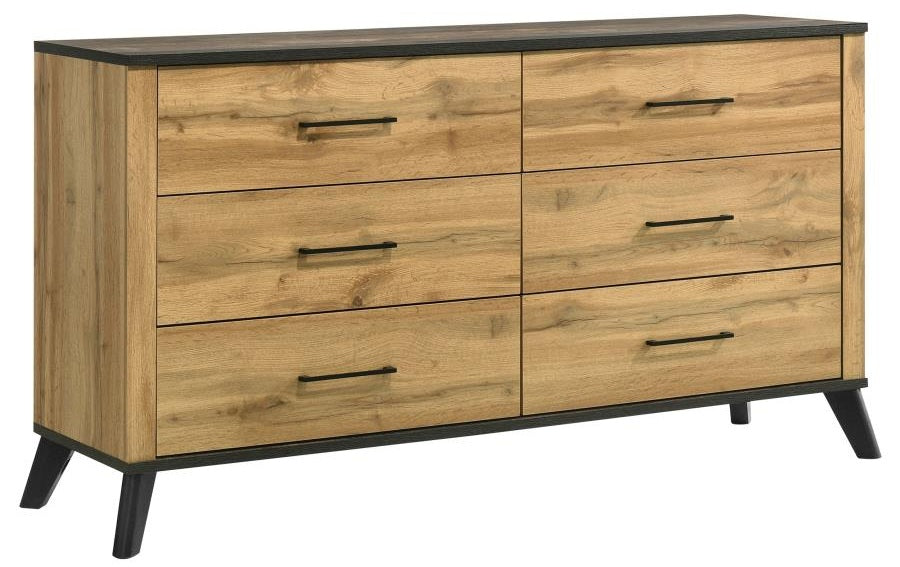 Coaster 225001Q-S4 4 pc Kaywood weathered brown / natural pine finish wood queen bedroom set