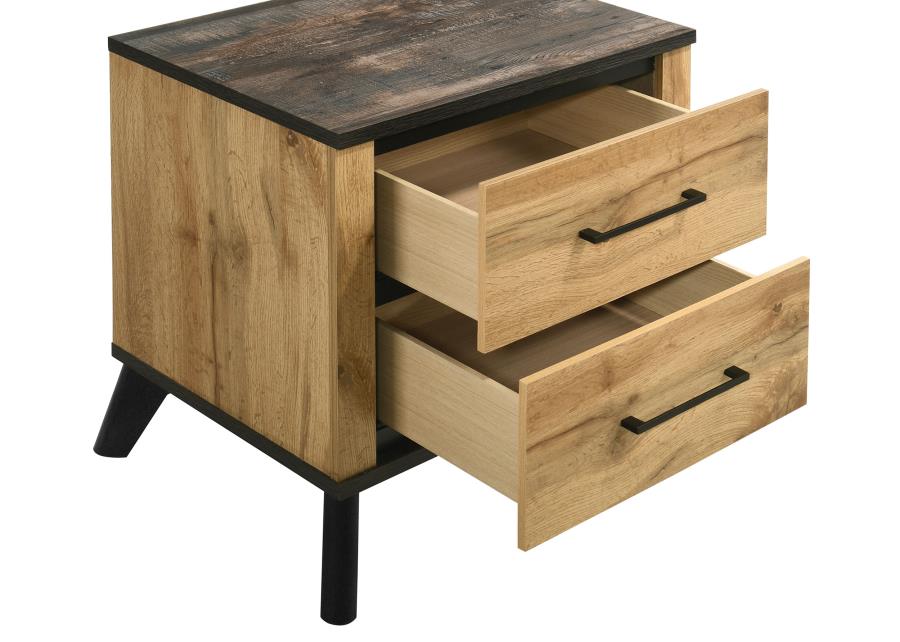 Coaster 225001Q-S4 4 pc Kaywood weathered brown / natural pine finish wood queen bedroom set