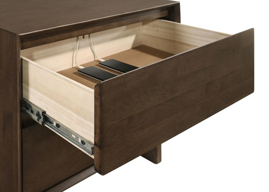 Coaster 225011Q-S4 4 pc Glenwood arm brown finish wood queen headboard bedroom set