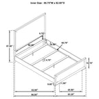 Coaster 225071Q-S4 4 pc Gracemont white finish wood queen bedroom set upholstered headboard