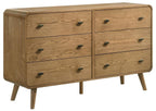 Coaster 225091Q-S4 4 pc Robyn light ash finish wood mid century modern style queen tufted bedroom set