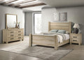 Coaster 225101Q-S4 4 pc Oak glen weathered oak finish wood rustic modern queen bedroom set