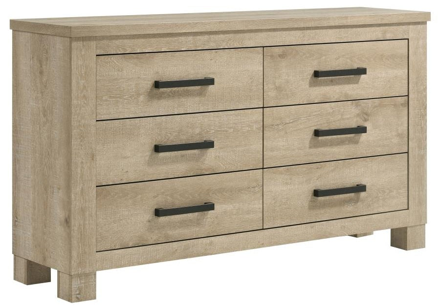 Coaster 225101Q-S4 4 pc Oak glen weathered oak finish wood rustic modern queen bedroom set