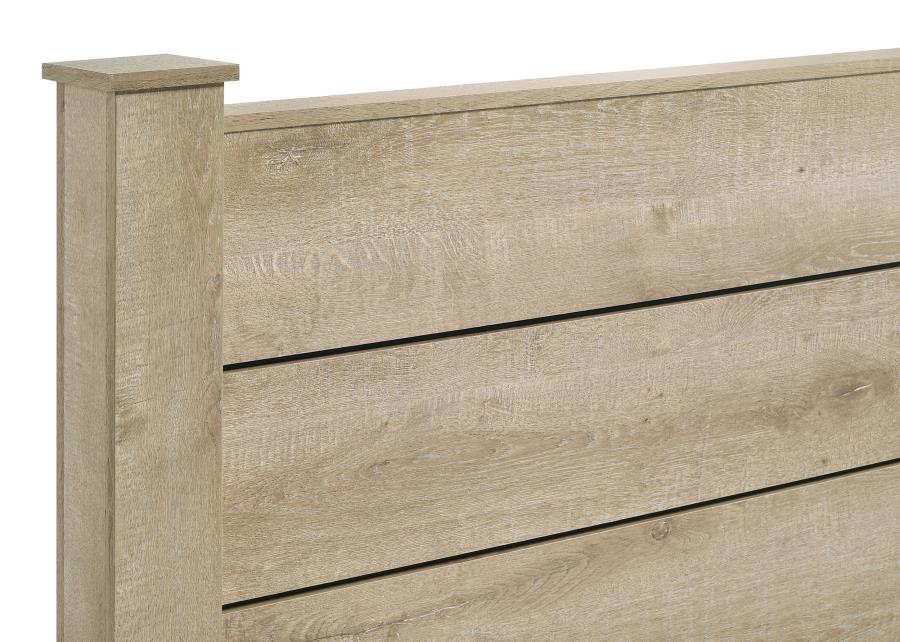 Coaster 225101Q-S4 4 pc Oak glen weathered oak finish wood rustic modern queen bedroom set