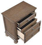 Homelegance 2259BR-4PC 4 pc Bethel antique brown wire brush finish wood bedroom set footboard drawers