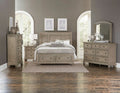 Homelegance 2259GY-4PC 4 pc Bethel gray wire brush finish wood bedroom set