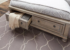 Homelegance 2259GY-4PC 4 pc Bethel gray wire brush finish wood bedroom set