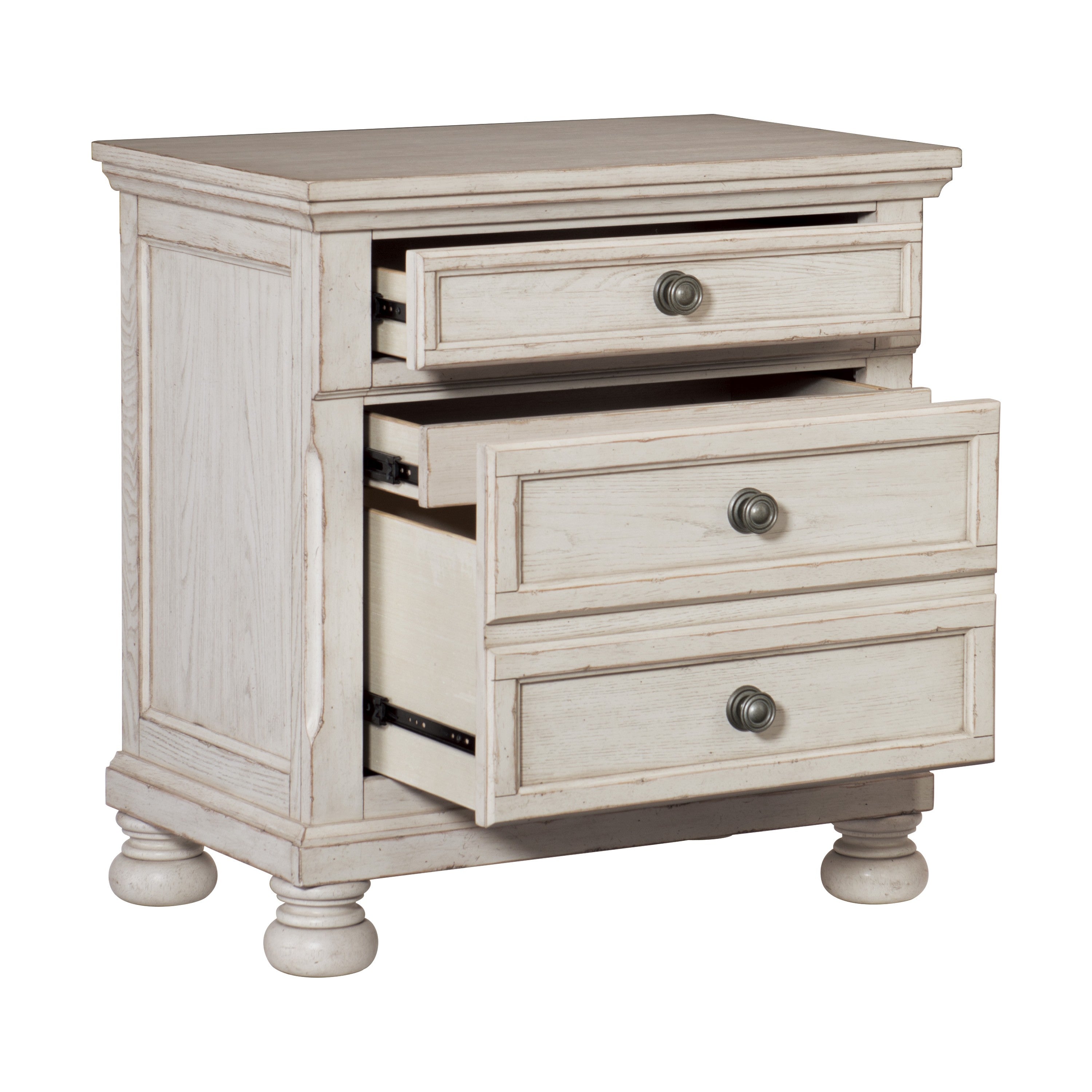 Homelegance 2259W-4PC 4 pc Darby home co Bethel white wire brush finish wood bedroom set