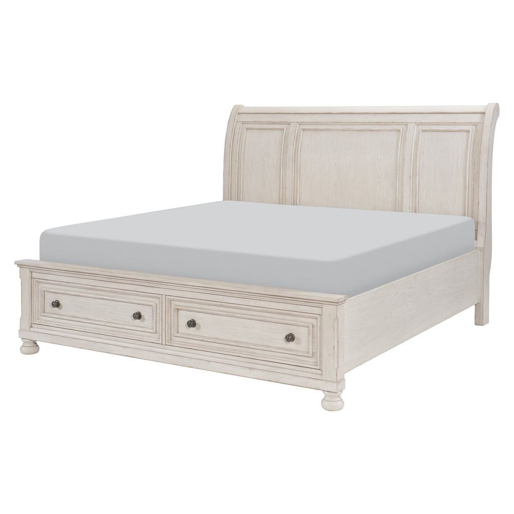 Homelegance 2259W-4PC 4 pc Darby home co Bethel white wire brush finish wood bedroom set