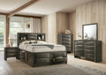 Acme 22700Q Ireland gray oak finish wood storage headboard underbed drawers queen bed
