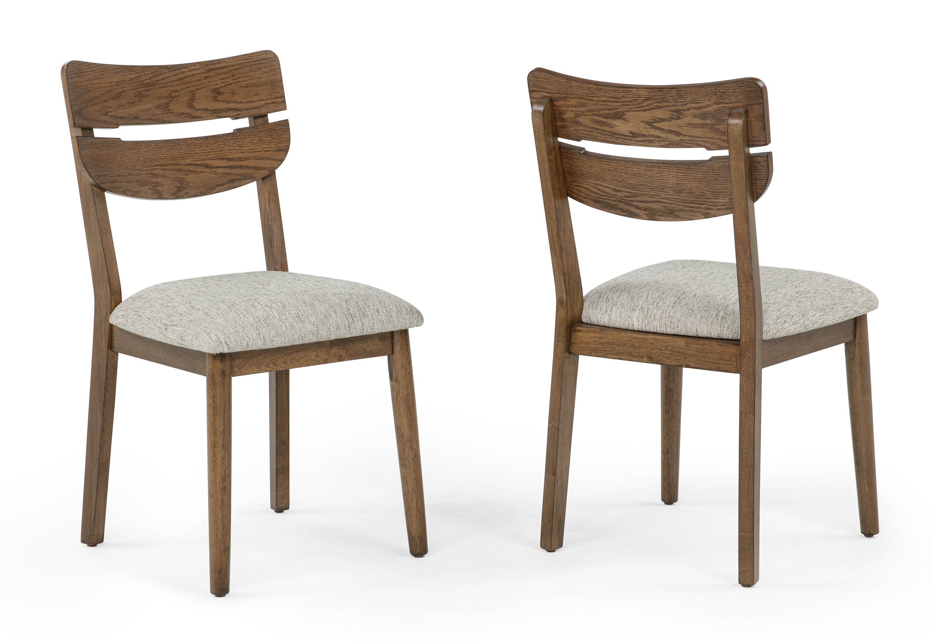 2273T 5 pc Mills medium brown finish wood dining table set mid-century modern