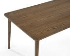 2273T 5 pc Mills medium brown finish wood dining table set mid-century modern