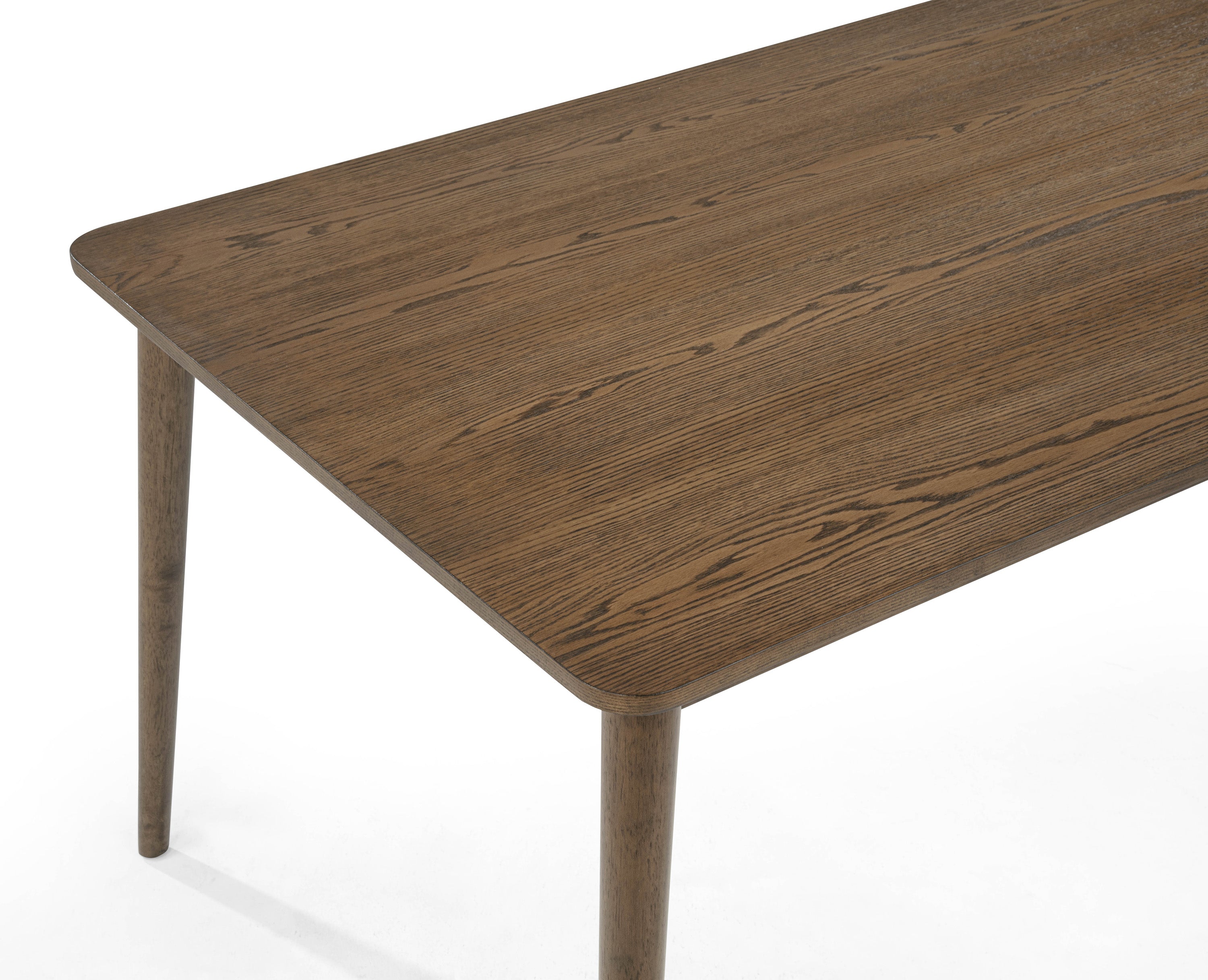 2273T 5 pc Mills medium brown finish wood dining table set mid-century modern