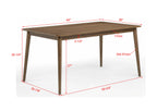 2273T 5 pc Mills medium brown finish wood dining table set mid-century modern
