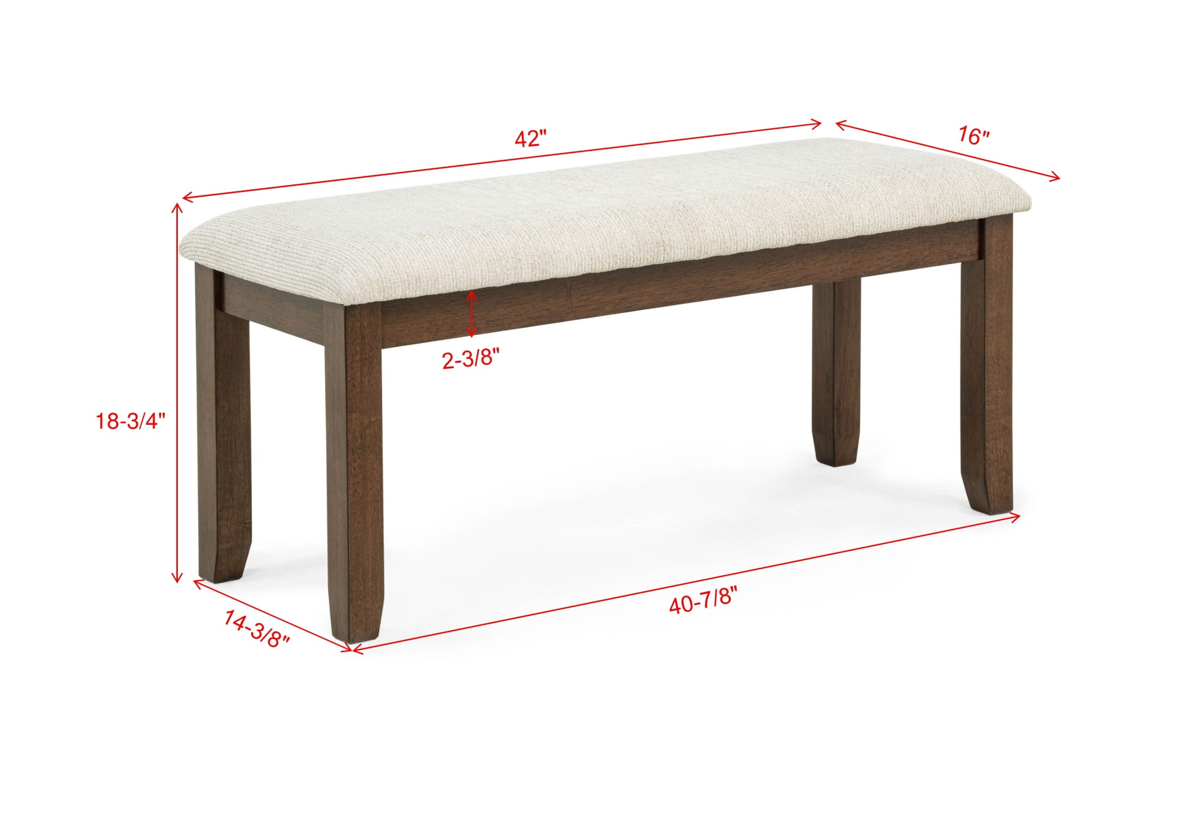 2276T-6PC 6 pc Avasa brown finish wood dining table set with bench