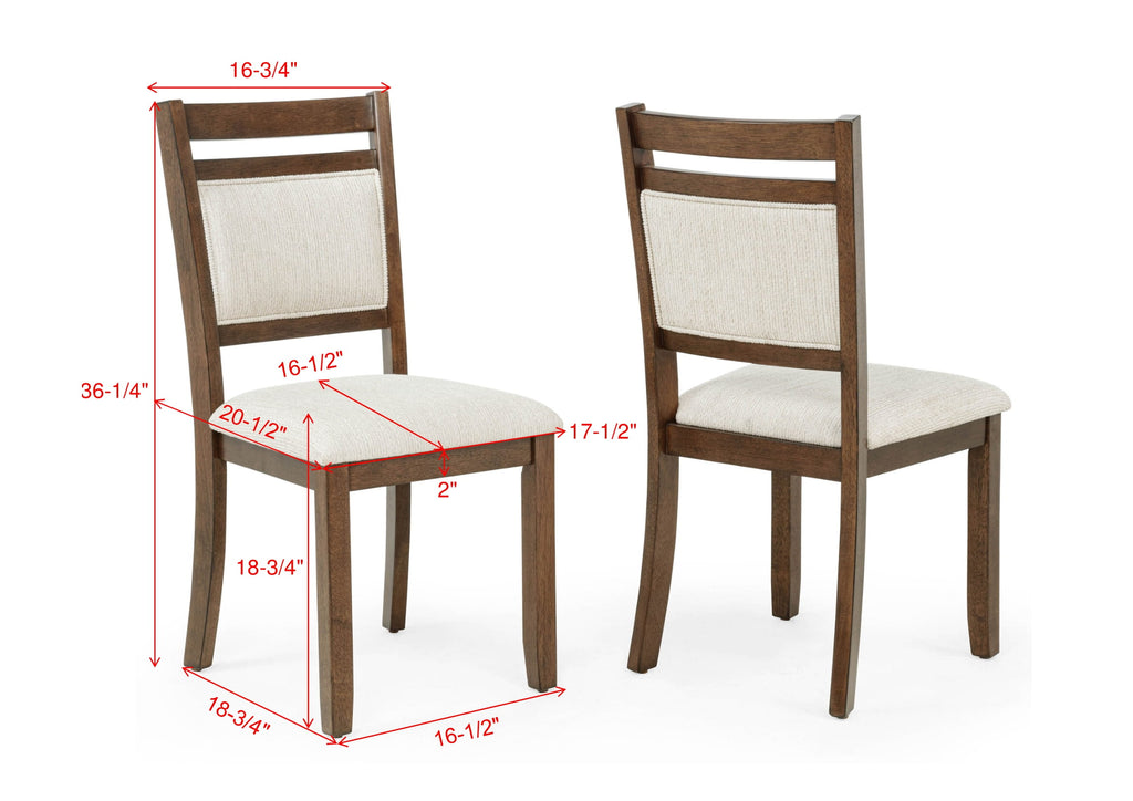 2276T-6PC 6 pc Avasa brown finish wood dining table set with bench
