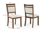 2276T-6PC 6 pc Avasa brown finish wood dining table set with bench