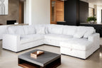 Bliss-GY-Sect 3 pc Bliss mist grey wide corduroy fabric sectional sofa set with storage chaise and pop up sleep area