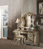 Acme 23007-08-04 3 pc vendome gold patina finish wood bedroom make up vanity
