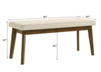 2308T-6PC 6 pc Rolstan brown finish wood dining table set with bench