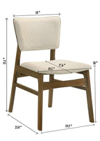 2308T-6PC 6 pc Rolstan brown finish wood dining table set with bench