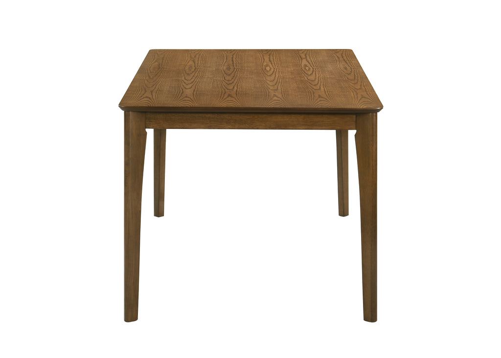 2308T-6PC 6 pc Rolstan brown finish wood dining table set with bench