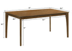 2308T-6PC 6 pc Rolstan brown finish wood dining table set with bench