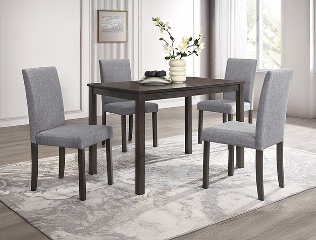 Melshire 5-Piece Dark Wood Dining Table Set – 2310T