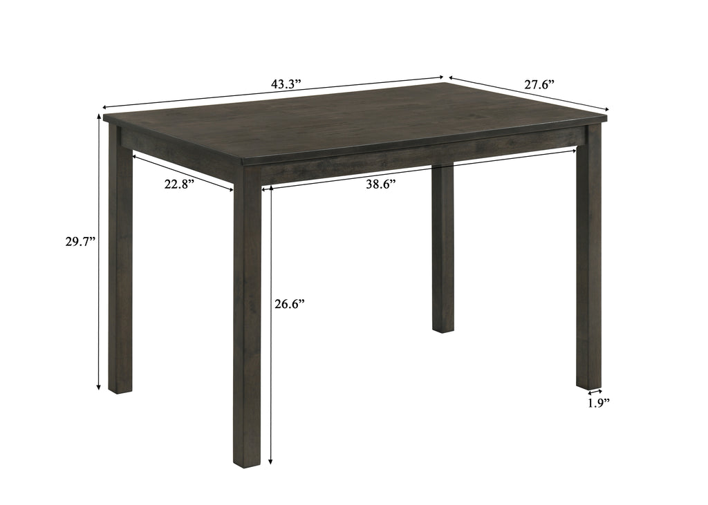 Melshire 5-Piece Dark Wood Dining Table Set – 2310T