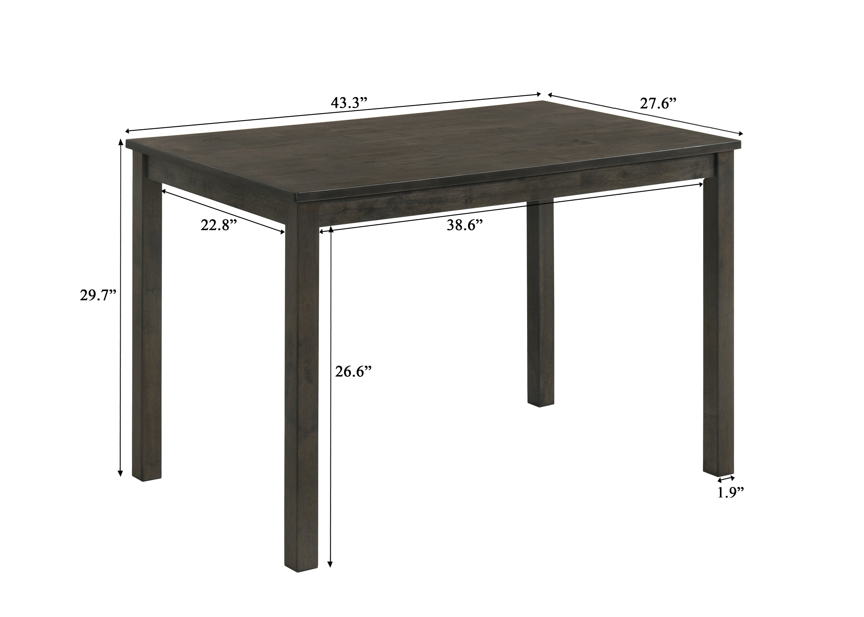 Melshire 5-Piece Dark Wood Dining Table Set – 2310T