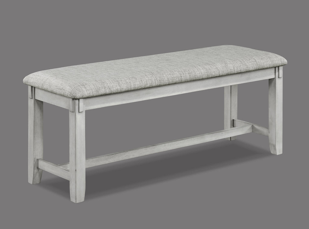 Clara 6-Piece Driftwood Wood Dining Table Set with Bench – 2321DW