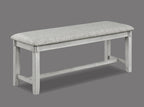 Clara 6-Piece Driftwood Wood Dining Table Set with Bench – 2321DW