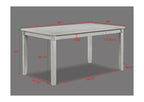 Clara 6-Piece Driftwood Wood Dining Table Set with Bench – 2321DW