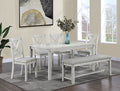 Clara 6-Piece Driftwood Wood Dining Table Set with Bench – 2321DW
