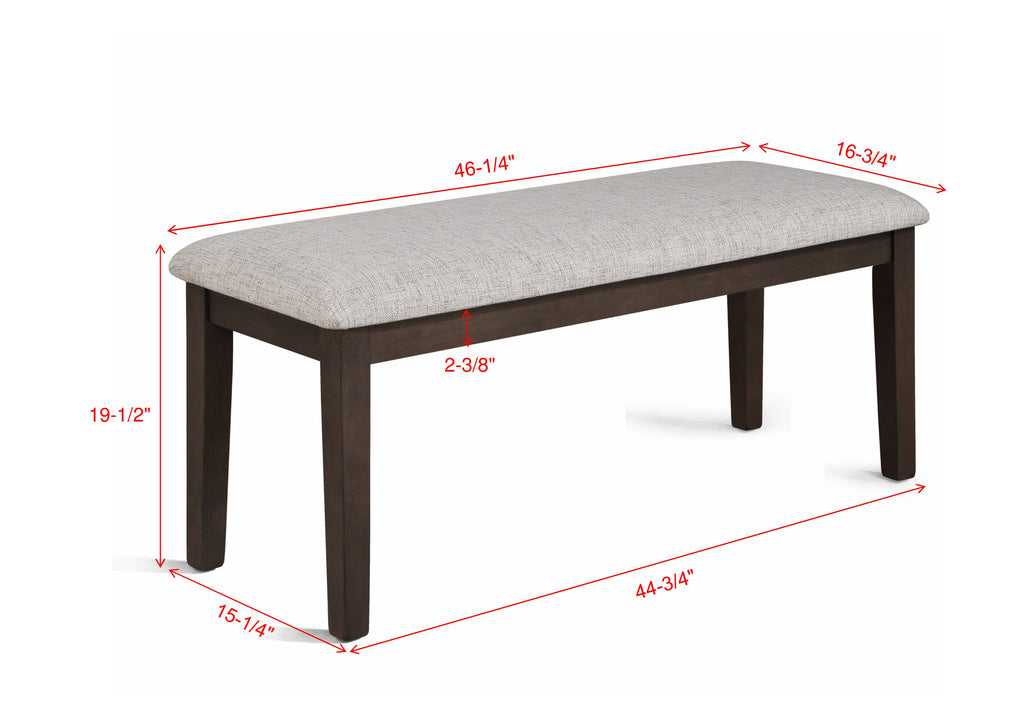 Wagner 6-Piece Dark Brown Wood Dining Table Set with Flip-Up Storage – 2326-6PC
