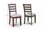 Wagner 6-Piece Dark Brown Wood Dining Table Set with Flip-Up Storage – 2326-6PC