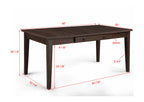 Wagner 6-Piece Dark Brown Wood Dining Table Set with Flip-Up Storage – 2326-6PC