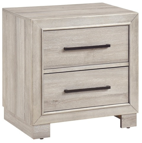 Homelegance 2332-4PC 4 pc Everett light driftwood grey finish wood storage headboard queen bedroom set LED, Bluetooth sound and USB plugs
