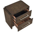 2335-4PC 4 pc Sterling dark finish wood paneled headboard look queen bedroom set