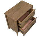 2386-4PC 4 pc Sonoma oak finish wood fabric padded headboard queen bedroom set