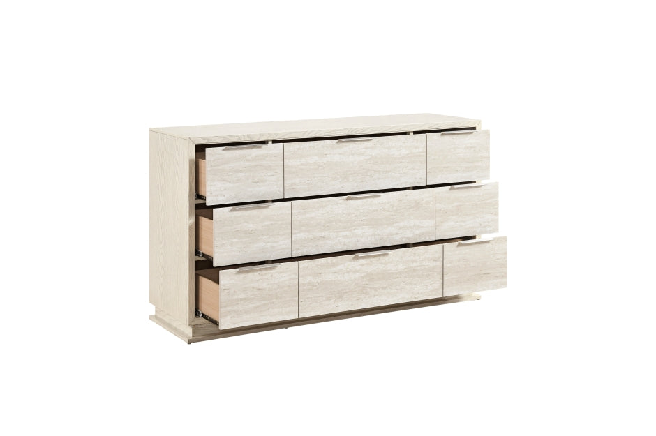 Noctis White and Light Grey Queen Bedroom Set with LED Accent Lighting – 2391-4PC