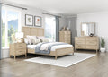 Homelegance 2418-4PC 4 pc Oakmont light brown finish wood paneled headboard queen bedroom set