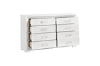 Luna Pearl White Queen Bedroom Set with LED Accent Lighting – 2469-4PC